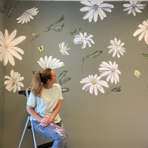 Botanical Daisy Mural, Counselling Office