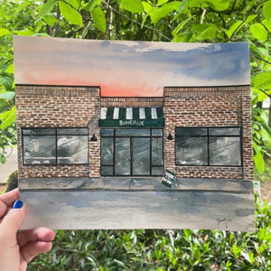 custom shop painting portrait with watercolour 