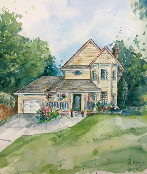 Custom Home Portrait Painting
