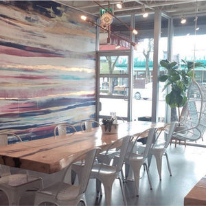 Custom Abstract Wall Mural, Kitsilano Vancouver BC