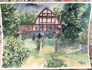 Custom home watercolour