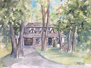 Custom Home Portrait Painting