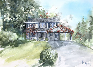 Custom home watercolour