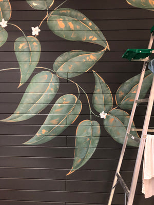 Custom Botanical Mural, Saje Natural Wellness Abbotsford BC