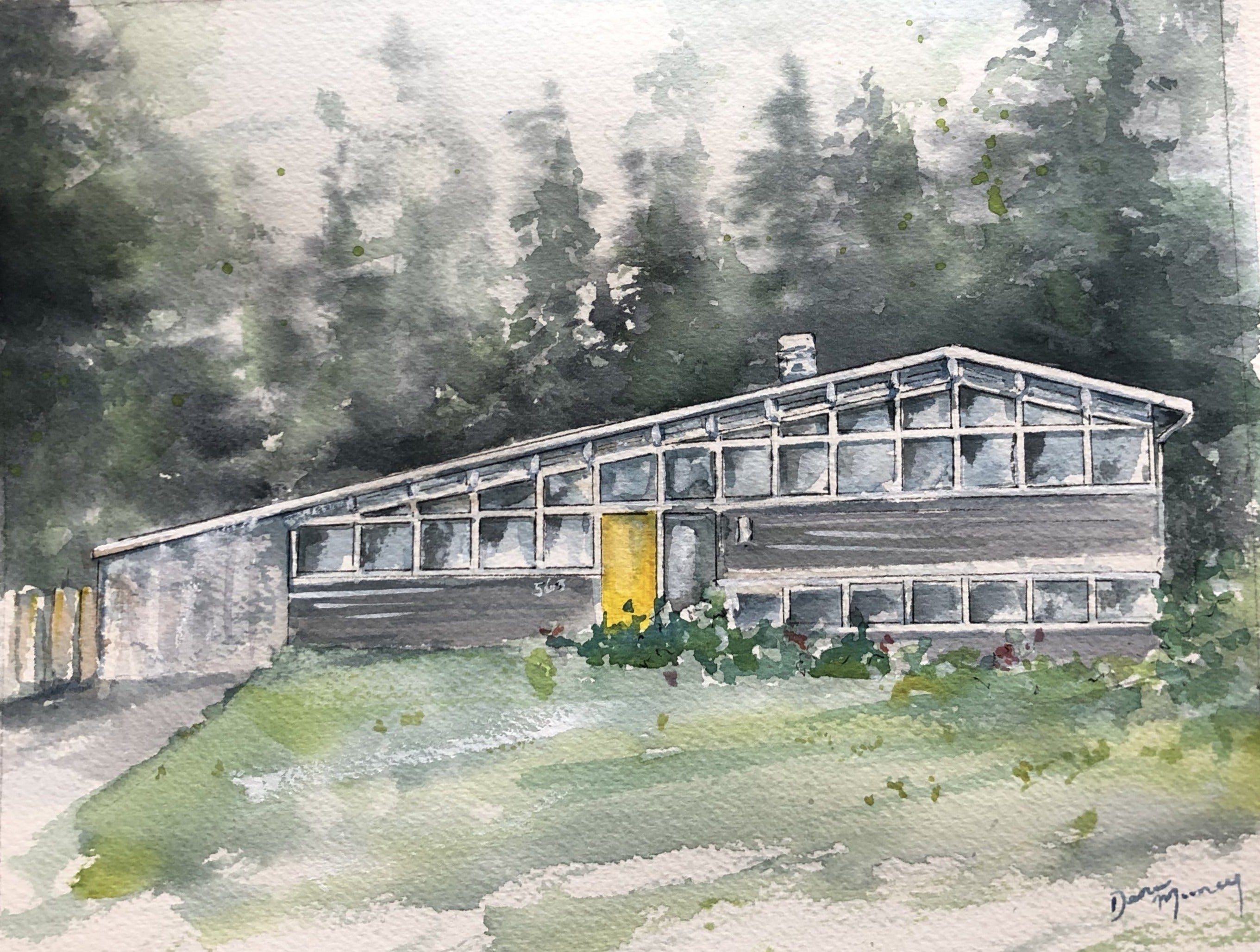 Custom Home Portrait Painting